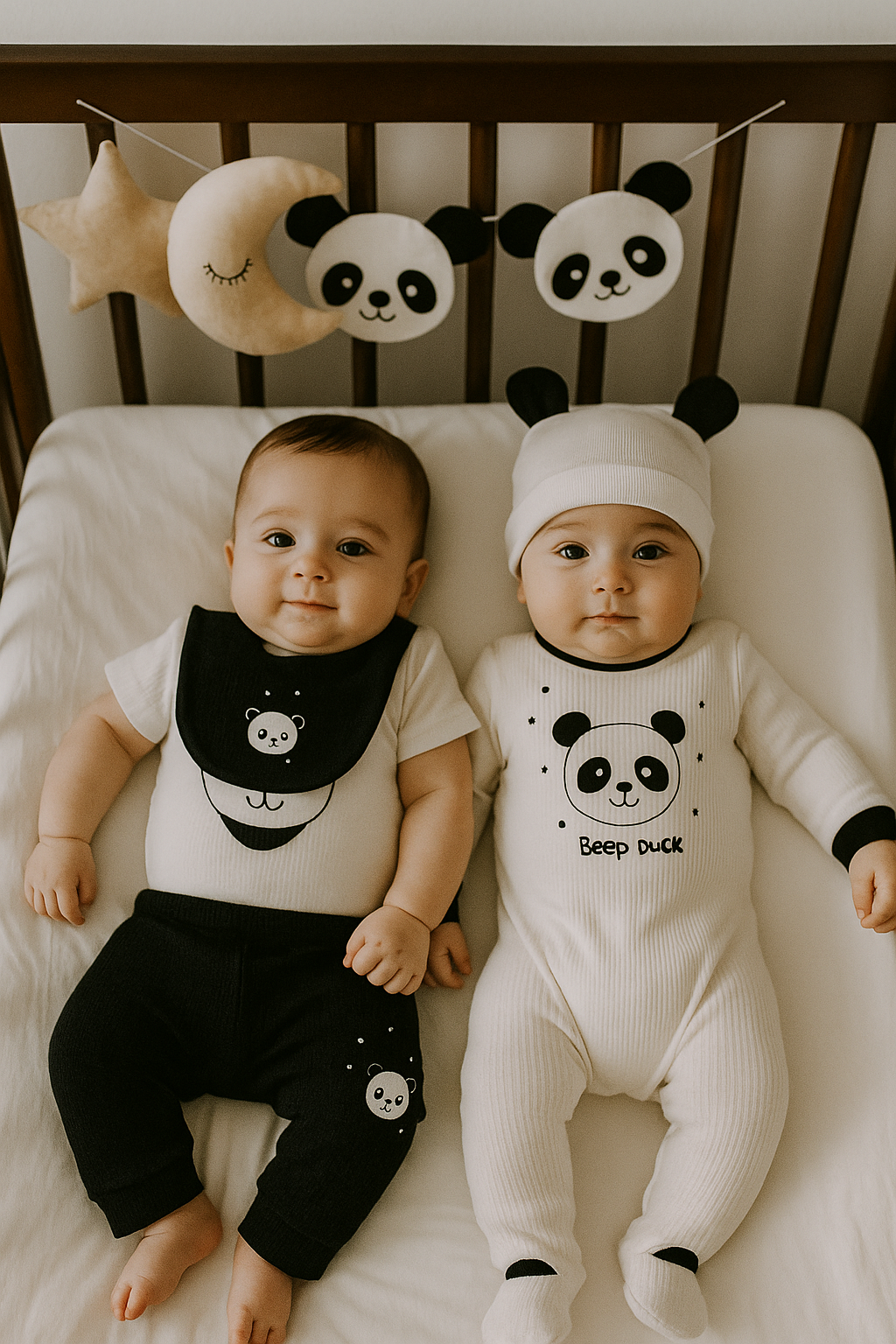 طقم بيبي باندا 6 قطع قطن %100 ناعم ومريح للمولود الجديد