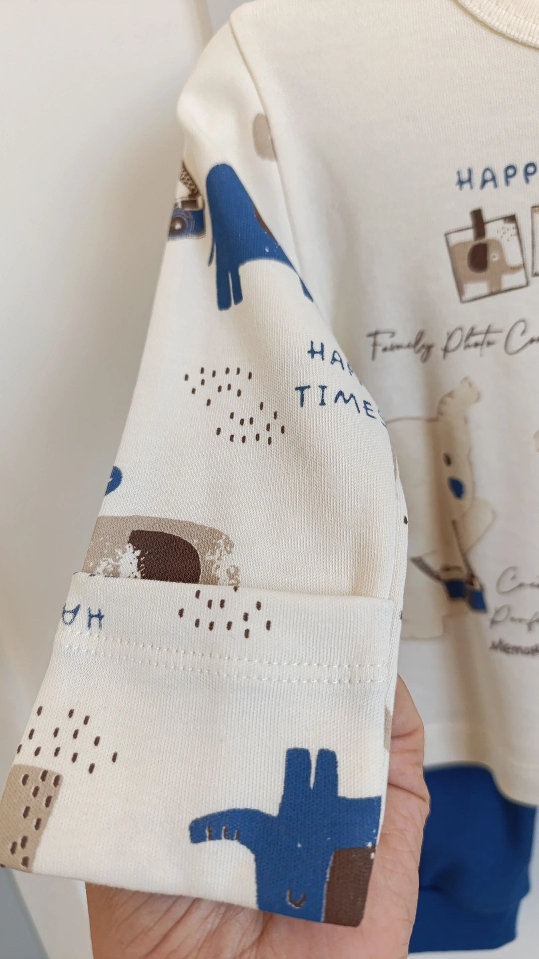 طقم بيبي بنقشة الفيل – مريح وأنيق للصغار