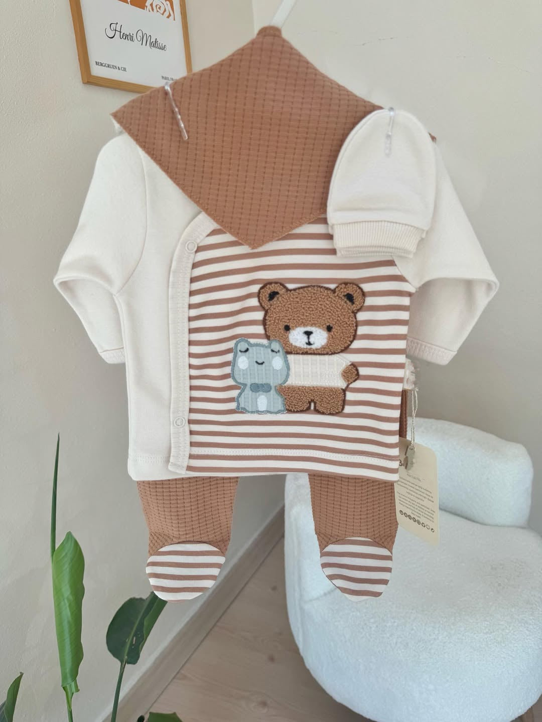 طقم دبدوب ناعم من 5 قطع للمولود الجديد – قطن 100%