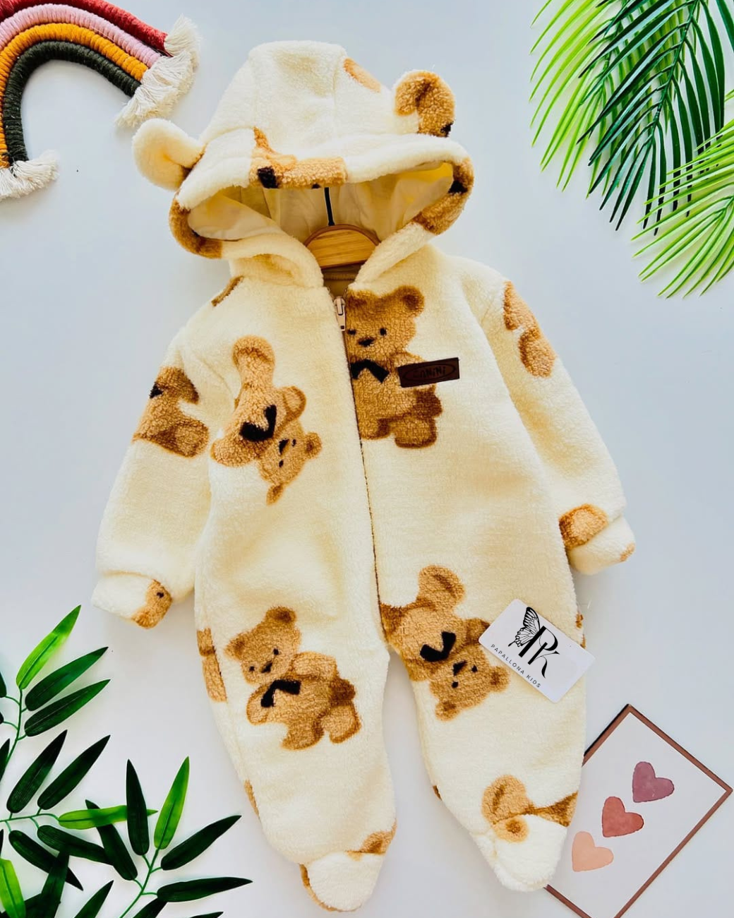 طقم دبدوب شتوي ناعم ودافئ للأولاد والبنات 👶✨