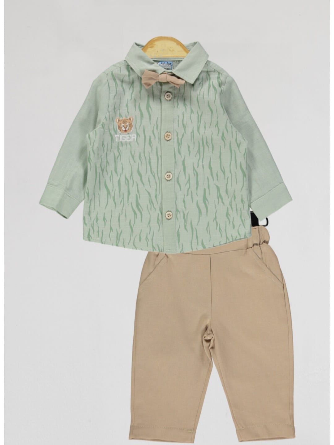 طقم قميص وبنطلون طفل رضيع مكون من قطعتين