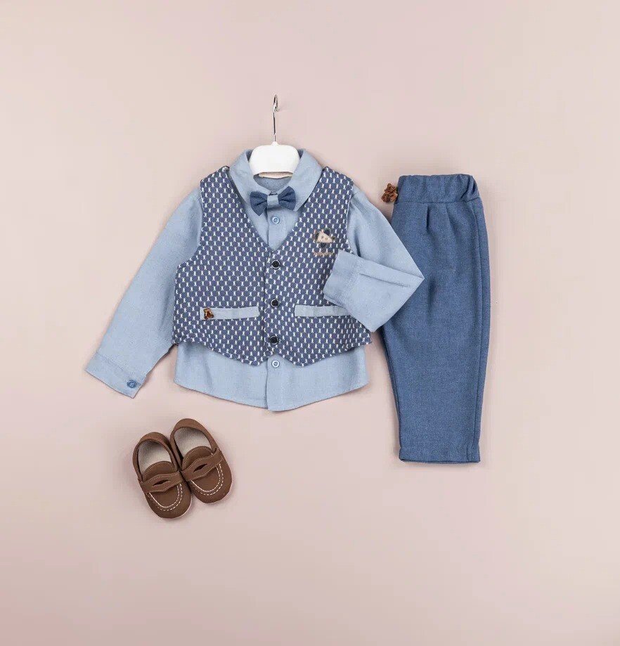 طقم بيبي أنيق – تصميم فاخر مثالي للأعياد والمناسبات