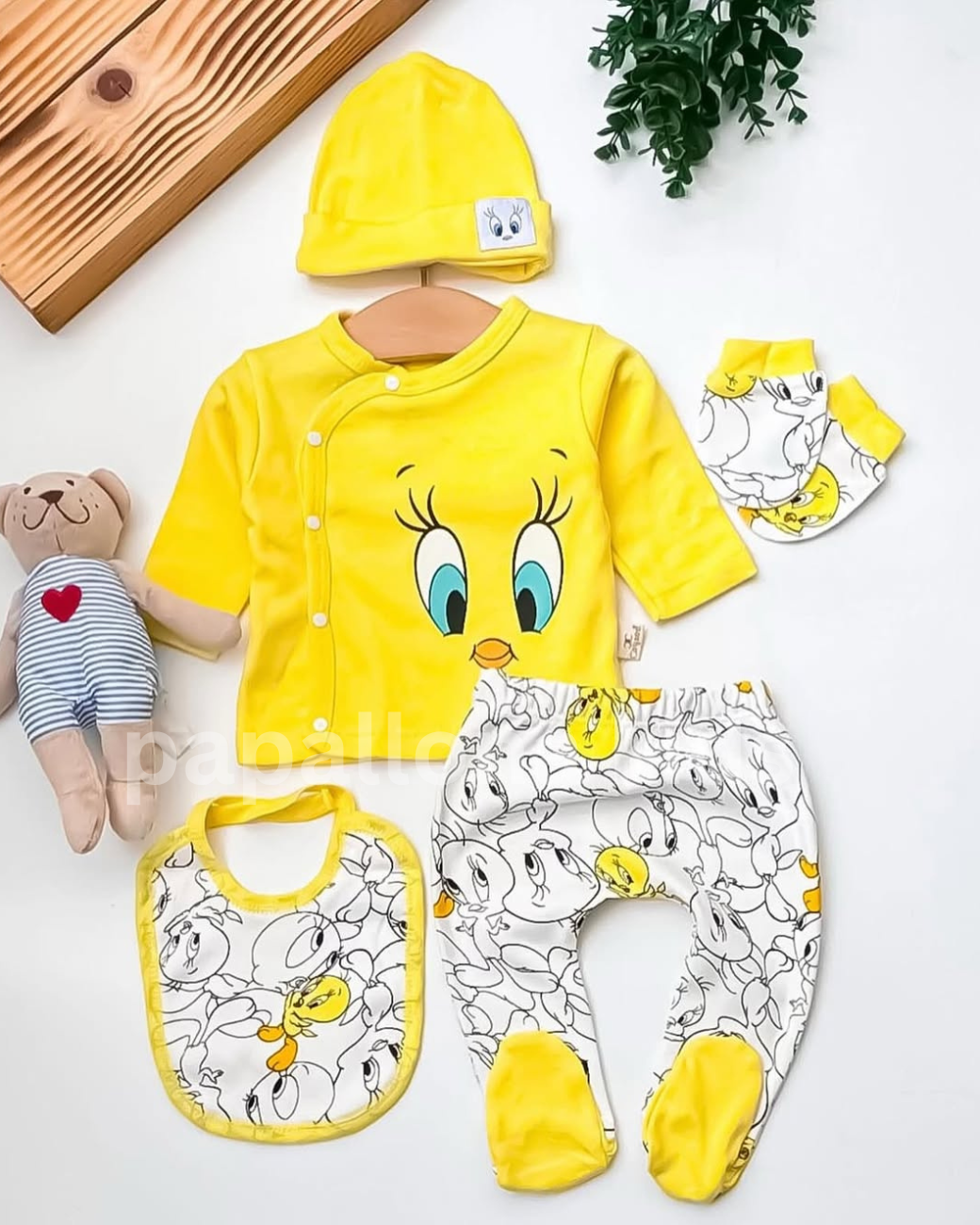 طقم بيبي كامل 5 قطع – ناعم ومريح