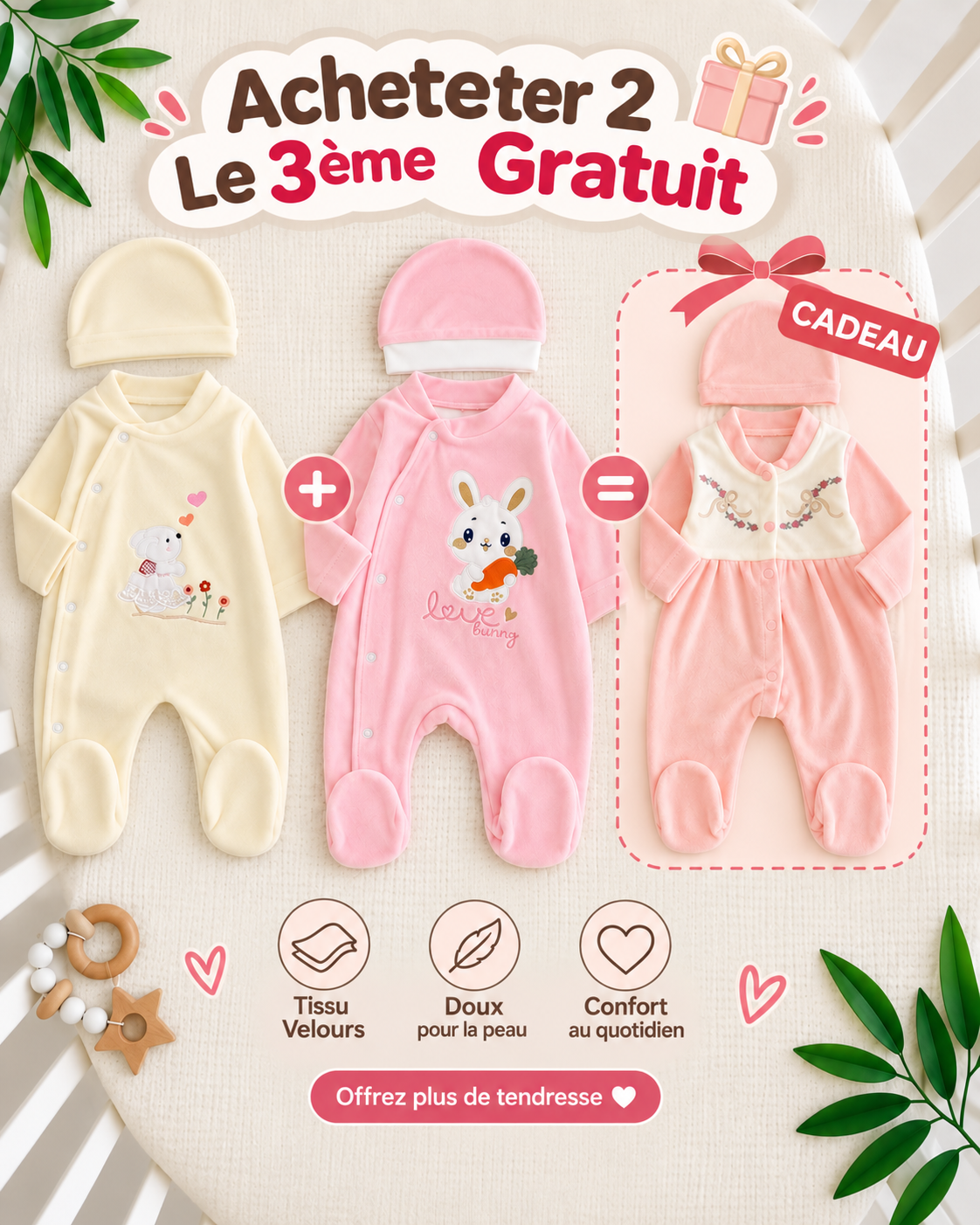 باك السخاء للمواليد – اشترِ قطعتين والثالثة هدية 🎁👶